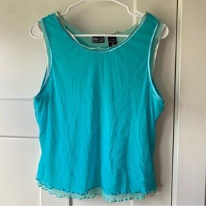 New York & Company Turquoise Tank Top